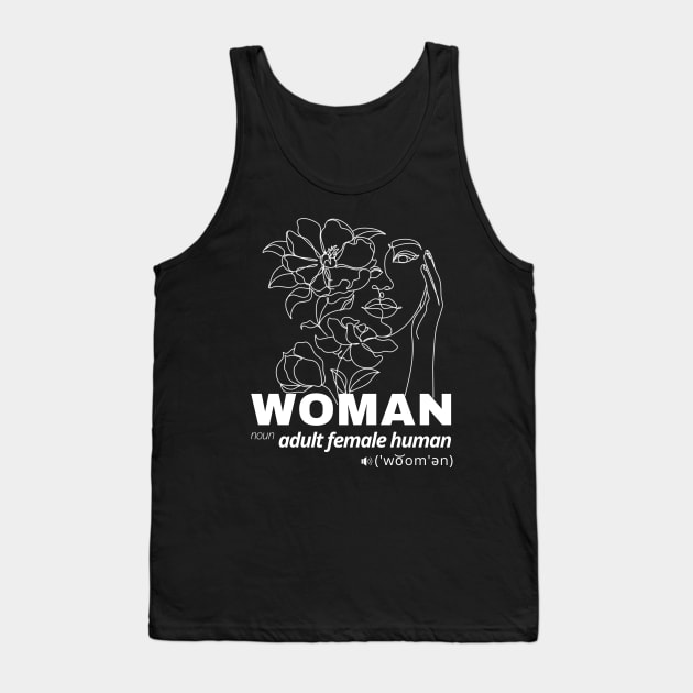 Woman Noun Adult Female Human Tank Top by GeeHanz